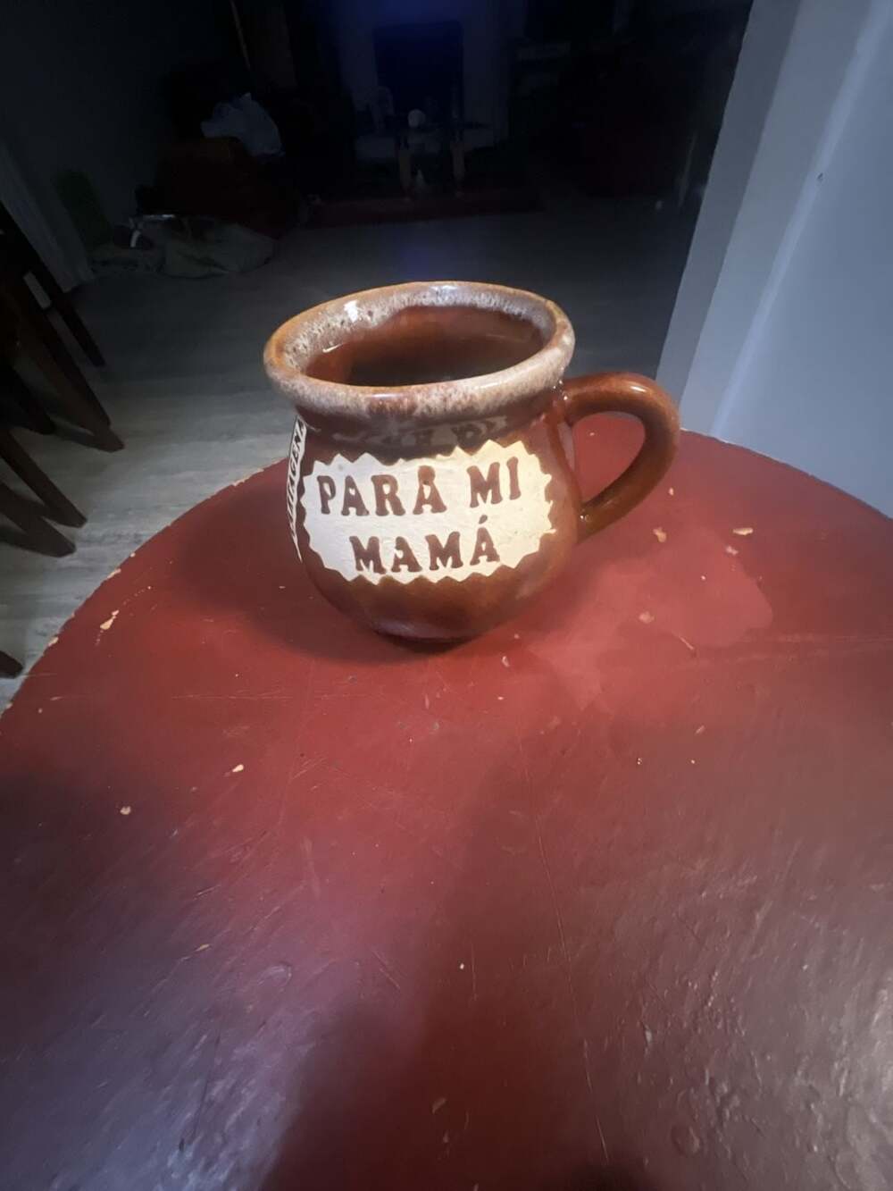 Handmade Clay Pottery Coffee Mug Para Mi Mama Brown Glaze